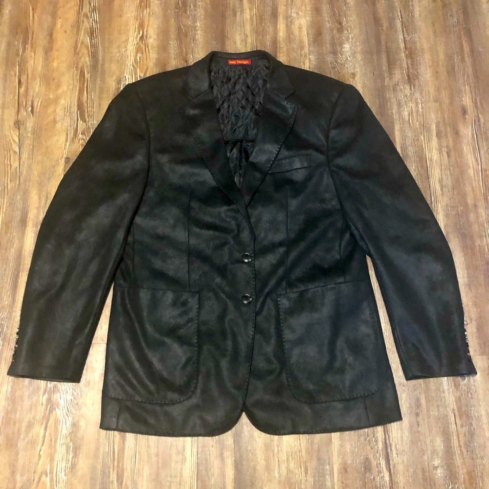 Mantoni Tony Blazer Men's 40 Black Button Up Sport Coat Milan Italy - Picture 1 of 9